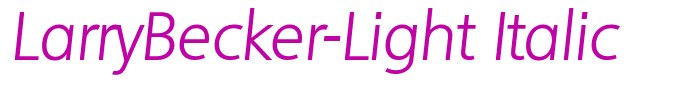 LarryBecker-Light Italic